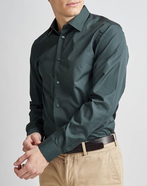 Chemise unie verte
