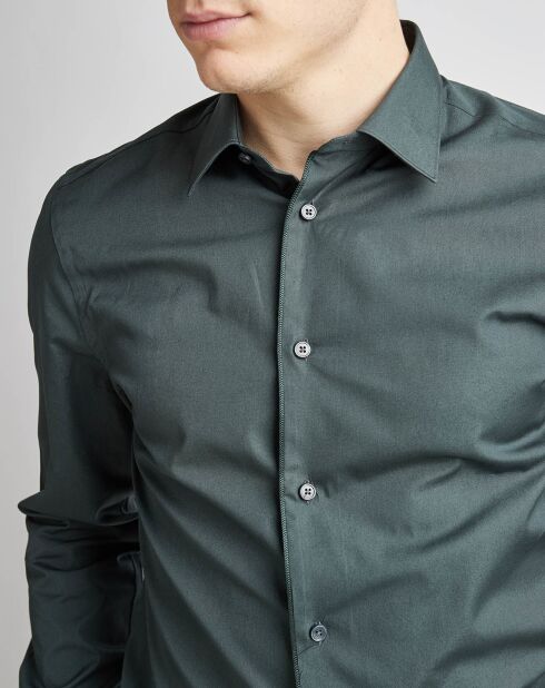 Chemise unie verte
