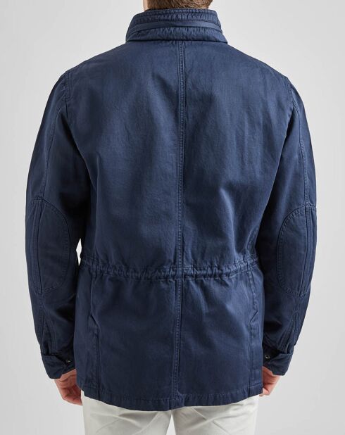 Parka Saharienne en Lin mélangé Jean bleue