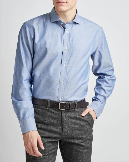 Chemise droite Sport Unie bleue