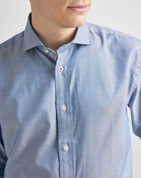 Chemise droite Sport Unie bleue