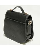 Sac cartable en Cuir Nely noir - 21.5x16.5x8.5 cm