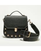 Sac cartable en Cuir Nely noir - 21.5x16.5x8.5 cm