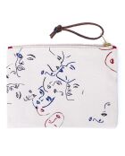 Pochette Face à Face 100% Coton Bio crème  - 16x22 cm