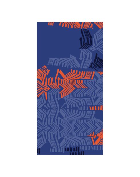 Stola aus 100% Bio-Baumwolle mit blauen Streifen - 200x100 cm