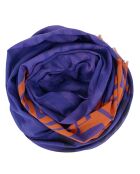 Stola aus 100% Bio-Baumwolle mit blauen Streifen - 200x100 cm