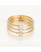 Bague Dulce Zircone or jaune