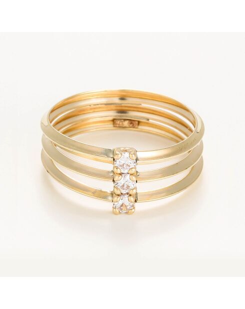 Bague Dulce Zircone or jaune