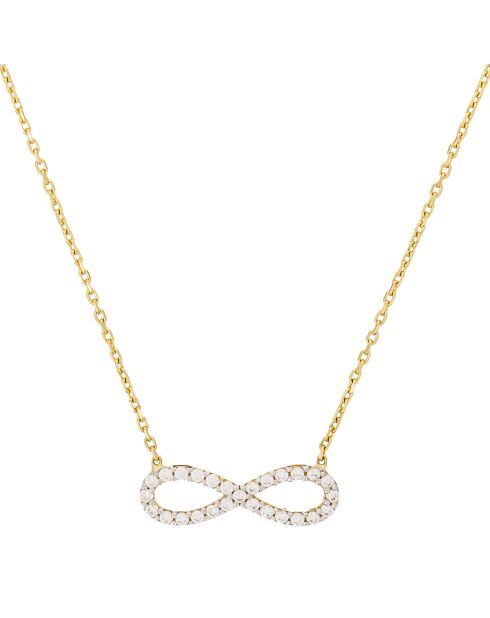 Collier Infinity Zircone or jaune