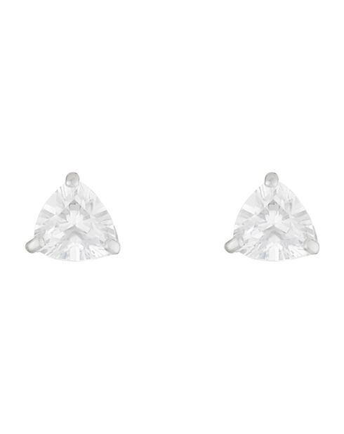 Pendientes Pour Toujours en oro blanco y circonitas