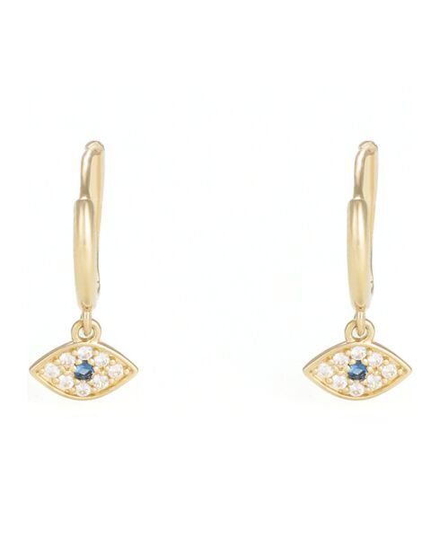 Boucles d'oreilles Annabelle Zircone or jaune - 8 mm