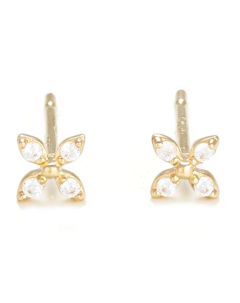 Boucles d'oreilles Clea Zircone or jaune