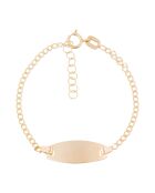 Geelgouden ovale kinderarmband