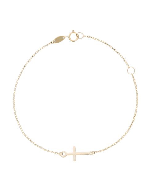 Bracelet Croix Confiance or jaune