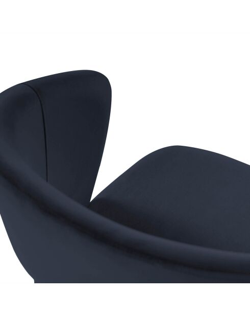 Chaise en Velours Elpis  bleu foncé - 55x56x80  cm