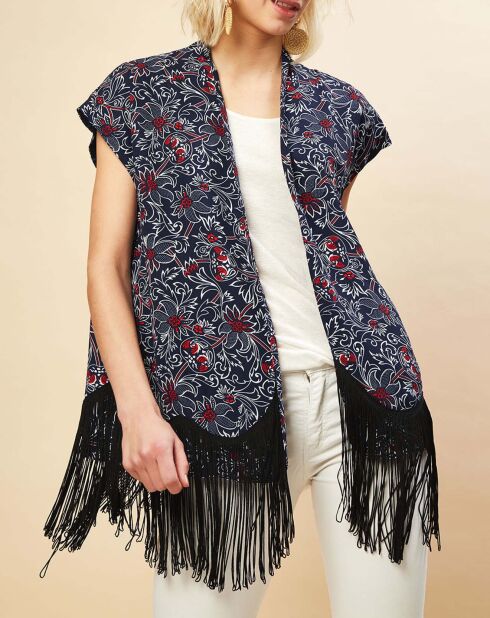 Gilet Bandana imprimé bleu