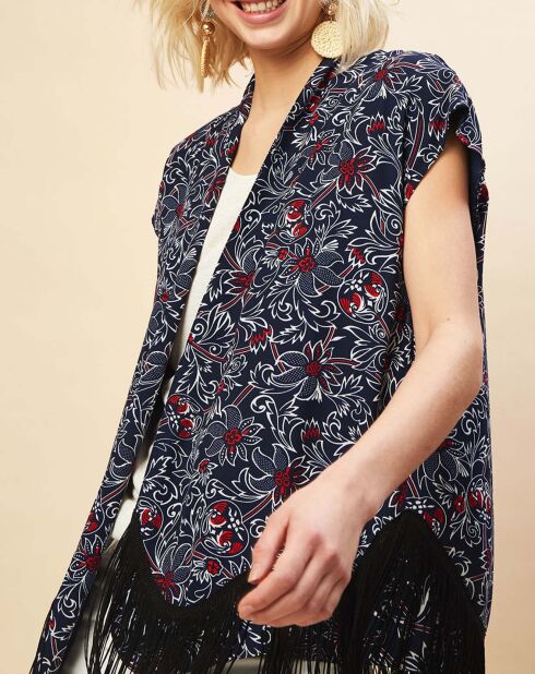 Gilet Bandana imprimé bleu