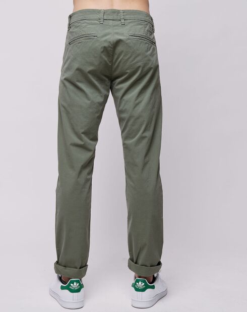 Pantalon chino slim Popplin Stretch kaki