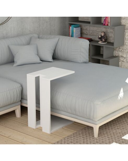 Table d'appoint Muju blanche - 30x57x40 cm