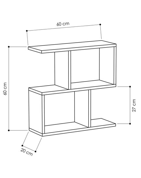 Table d'appoint Mania blanche - 60x60x20 cm