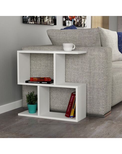 Table d'appoint Mania blanche - 60x60x20 cm