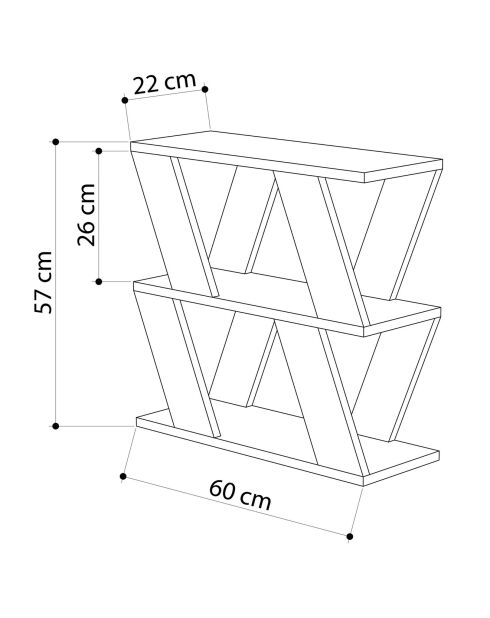 Table d'appoint Lazena blanche - 60x57x22 cm