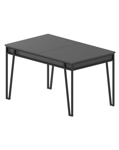 Table à manger Pal anthracite - 132-170x80x76 cm