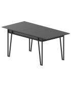 Table à manger Pal anthracite - 132-170x80x76 cm