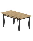 Table à manger Pal chêne - 132-170x80x76 cm