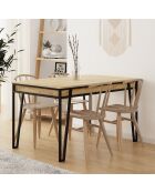 Table à manger Pal chêne - 132-170x80x76 cm