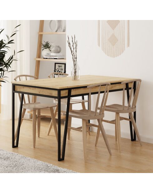 Eikenhouten eettafel Pal - 132-170x80x76 cm