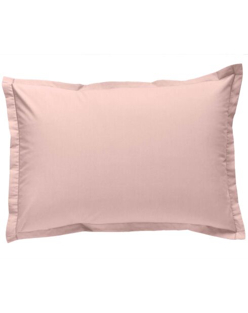 Taie d'oreiller Tina 100% Percale de Coton rose poudré