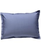 Taie d'oreiller 100% Percale de Coton Tina bleu jean