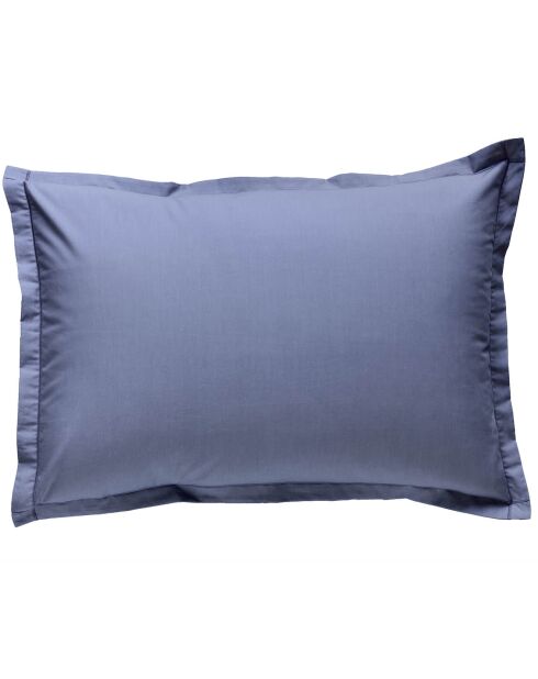 Taie d'oreiller 100% Percale de Coton Tina bleu jean