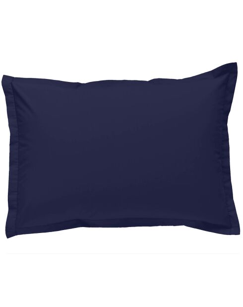 Taie d'oreiller 100% Percale de Coton Tina bleu nuit