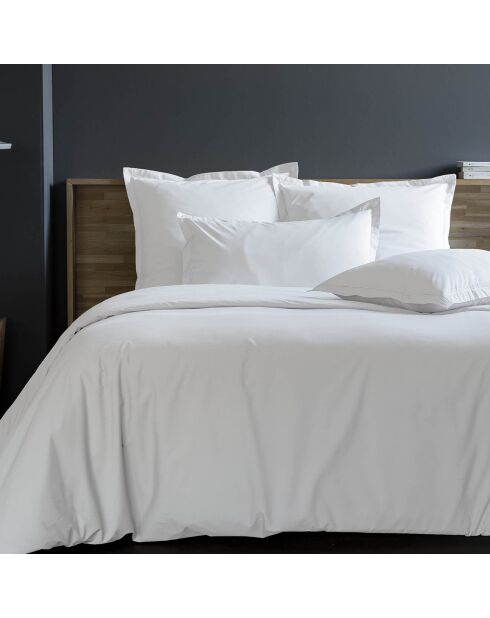 Housse de couette 100% Percale de Coton Lira blanche