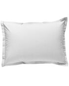 Taie d'oreiller 100% Percale de Coton Tina blanche