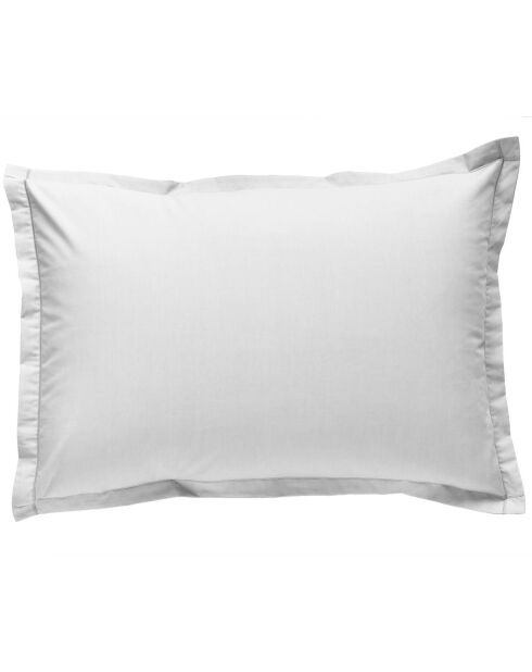 Taie d'oreiller 100% Percale de Coton Tina blanche