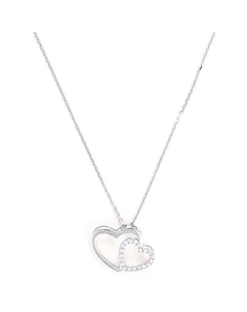 Two Ever Diamond 0.11 ct witgouden hanger