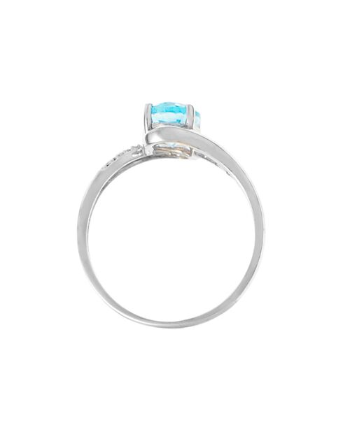 Bague Auckland Diamants 0.03 ct & Topaze 1.70 ct Or Blanc