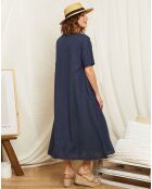 Robe 100% Lin Jane marine