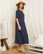 Robe 100% Lin Jane marine