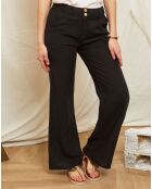 Pantalon 100% Lin Riga noir