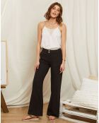 Pantalon 100% Lin Riga noir