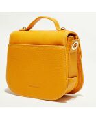 Sac cartable en Cuir Nely jaune orangé - 21.5x16.5x8.5 cm