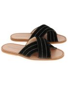 Mules negros de terciopelo Neo Leather