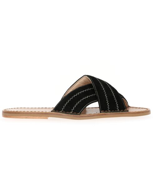 Mules negros de terciopelo Neo Leather