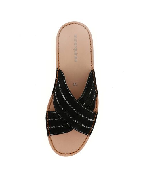 Mules negros de terciopelo Neo Leather