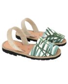 Palm Springs weiß/grüne Sandalen