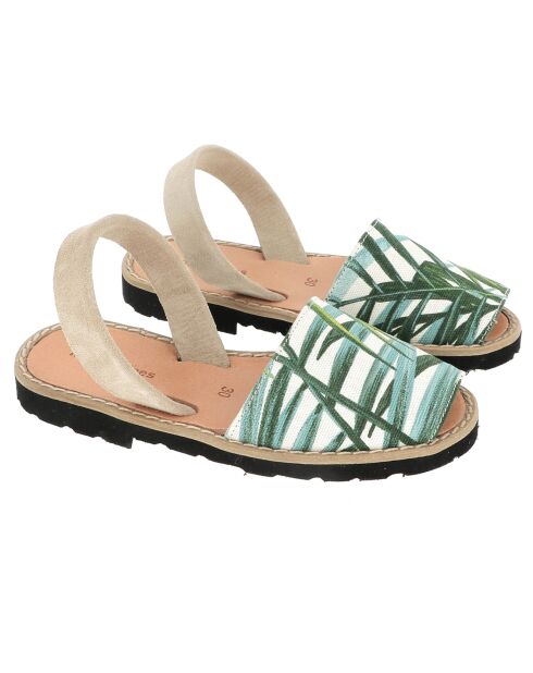 Palm Springs weiß/grüne Sandalen